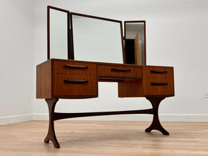 Mid Century Triple Mirror Vanity by G Plan