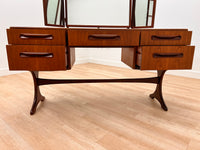 Mid Century Triple Mirror Vanity by G Plan