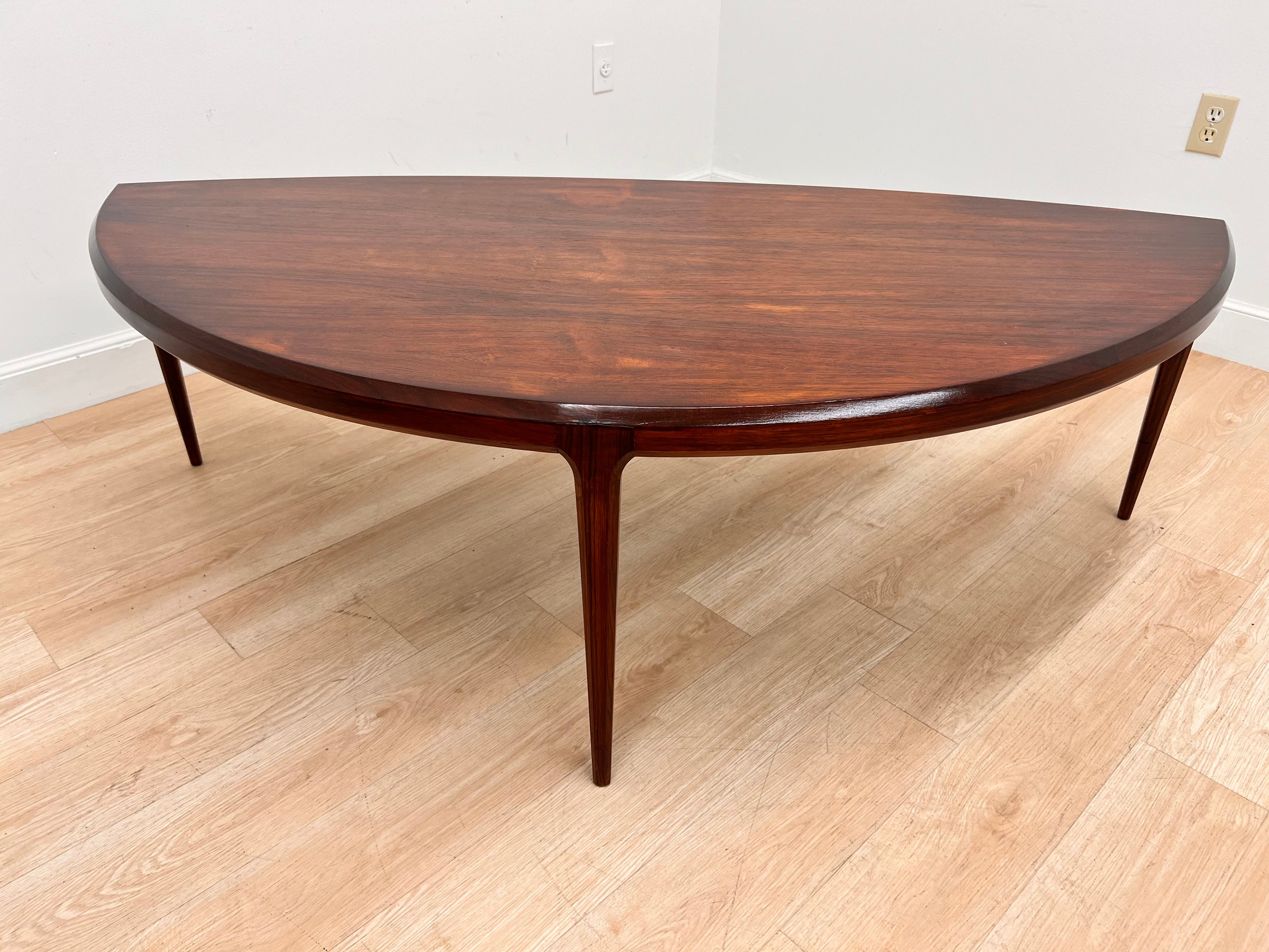 Mid century on sale half moon table