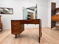 Mid Century Triple Mirror Vanity by Golden Key
