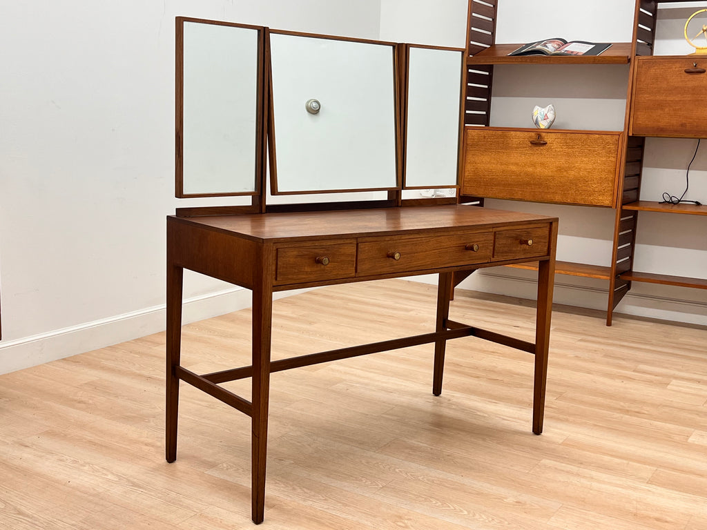 Mid Century Triple Mirror Vanity by Loughborough Furniture