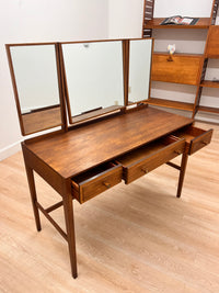 Mid Century Triple Mirror Vanity by Loughborough Furniture