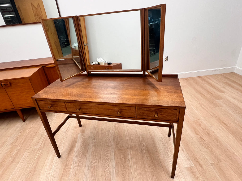 Mid Century Triple Mirror Vanity by Loughborough Furniture