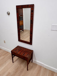 Mid Century Mirror/End table set Danish