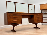 Mid Century Triple Mirror Vanity by Austinsuite Furniture