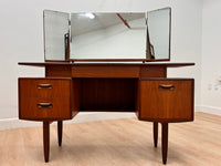 Mid Century Triple Mirror Vanity by G Plan