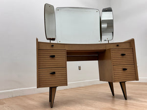 Mid Century Triple Mirror Vanity by Harris Lebus