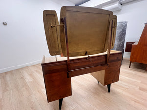 Mid Century Triple Mirror Vanity by Harris Lebus