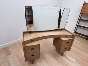 Mid Century Triple Mirror Vanity by Harris Lebus