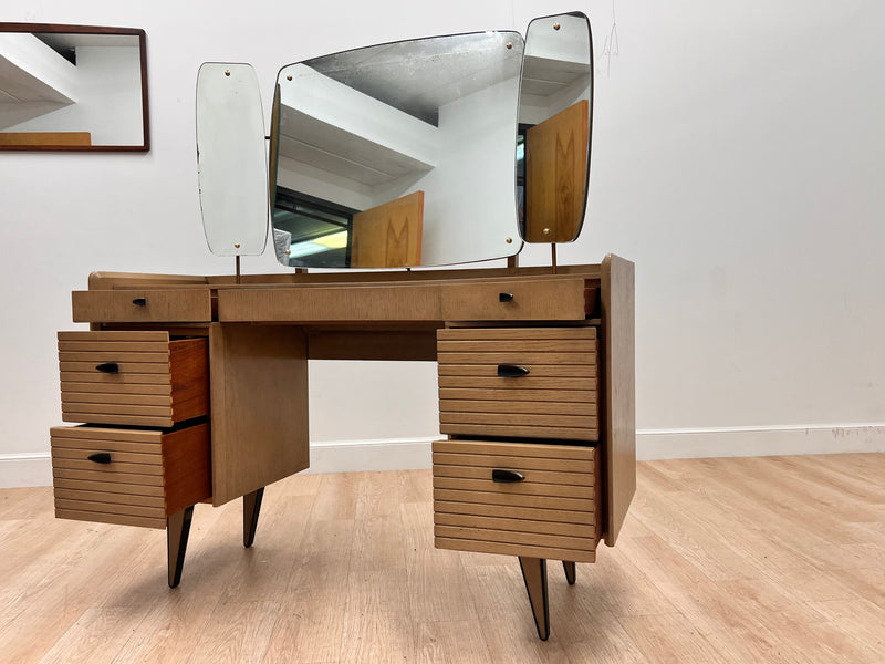 Mid Century Triple Mirror Vanity by Harris Lebus