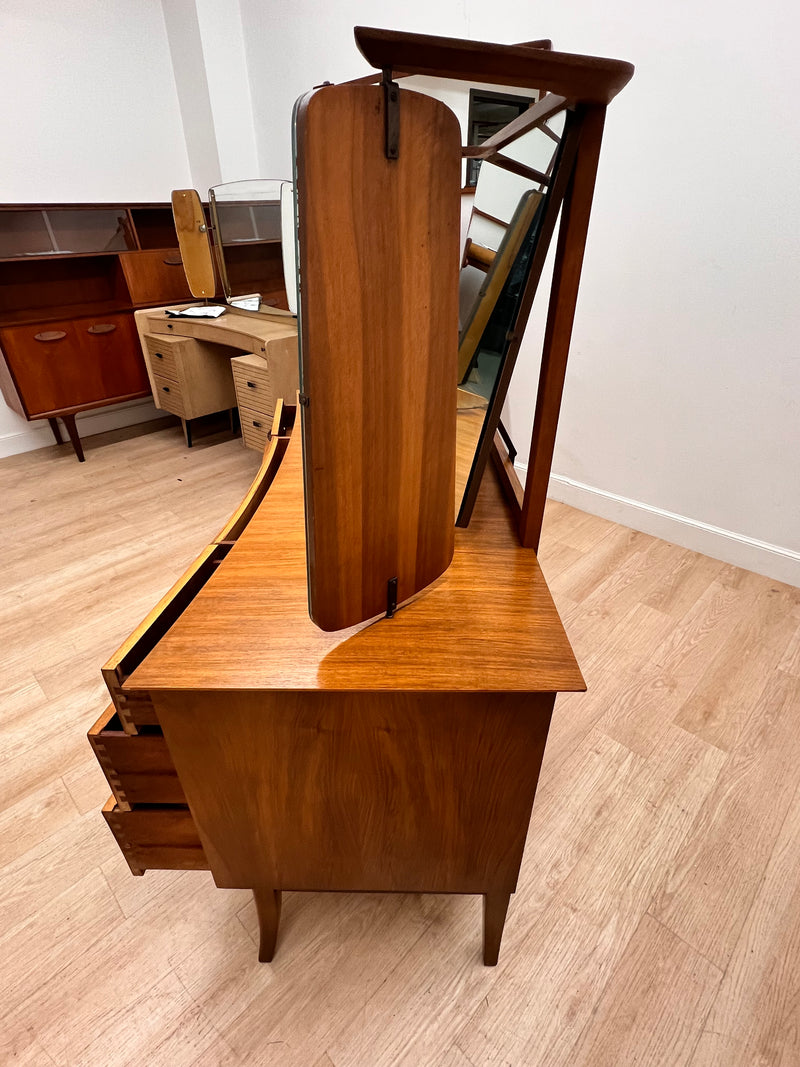 Mid Century Triple Mirror Vanity by Wrighton Furniture