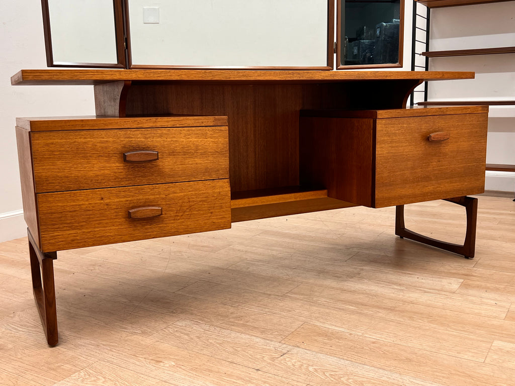 Mid Century Triple Mirror Vanity by G Plan