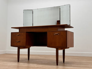 Mid Century Triple Mirror Vanity by G Plan