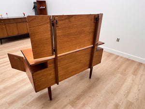 Mid Century Triple Mirror Vanity by G Plan