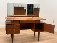 Mid Century Triple Mirror Vanity by G Plan