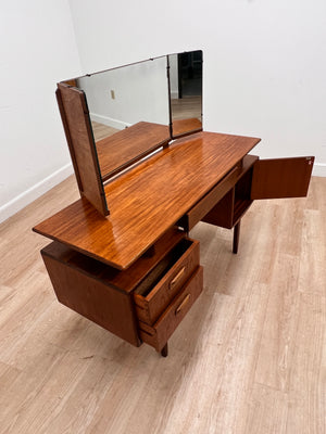 Mid Century Triple Mirror Vanity by G Plan