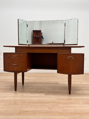 Mid Century Triple Mirror Vanity by G Plan