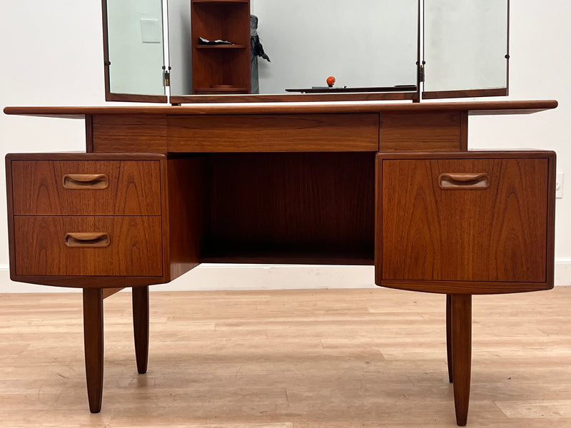 Mid Century Triple Mirror Vanity by G Plan