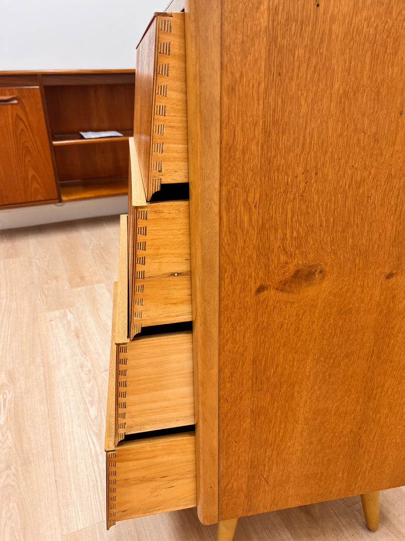 Mid Century Maple Drawer set by Avalon Furniture..