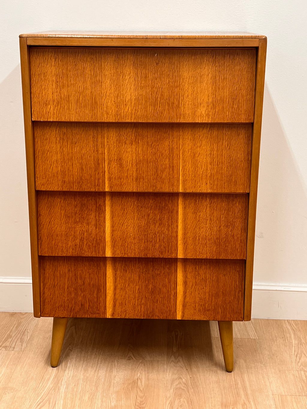 Mid Century Maple Drawer set by Avalon Furniture..