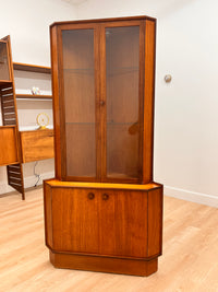 Mid Century Corner China Cabinet by Turnidge of London