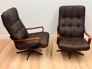 Pair of Mid Century Chairs by Ekornes of Norway