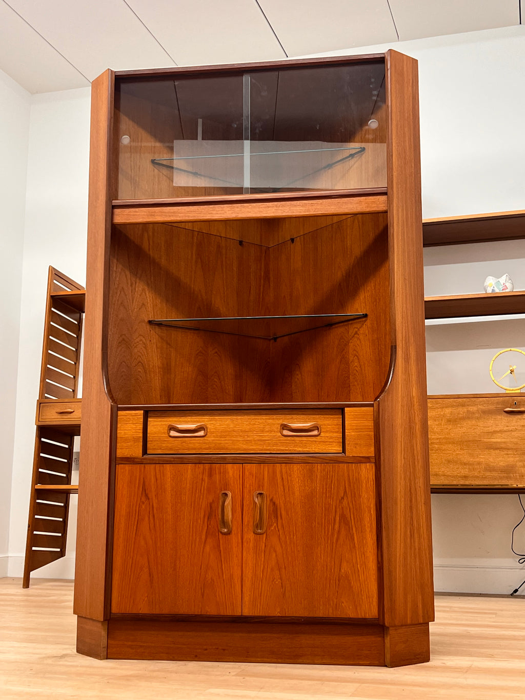 Mid Century Corner China Cabinet by G Plan