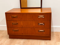 Mid Century Mirror and Dresser set by G Plan