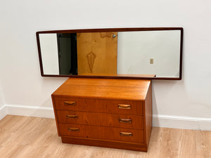 Mid Century Mirror and Dresser set by G Plan
