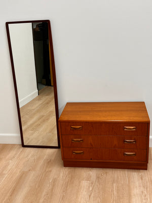 Mid Century Mirror and Dresser set by G Plan