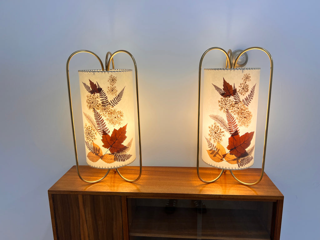 Mid Century Bedside Lights Pair