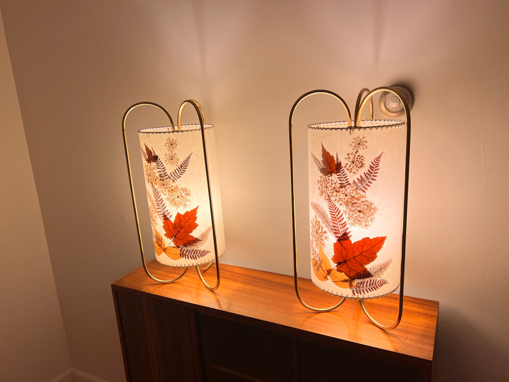 Mid Century Bedside Lights Pair
