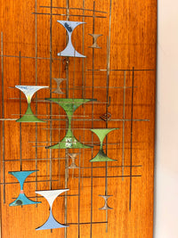 Mid Century "Bowties and Diamonds"  Abstract Metal Wall Art