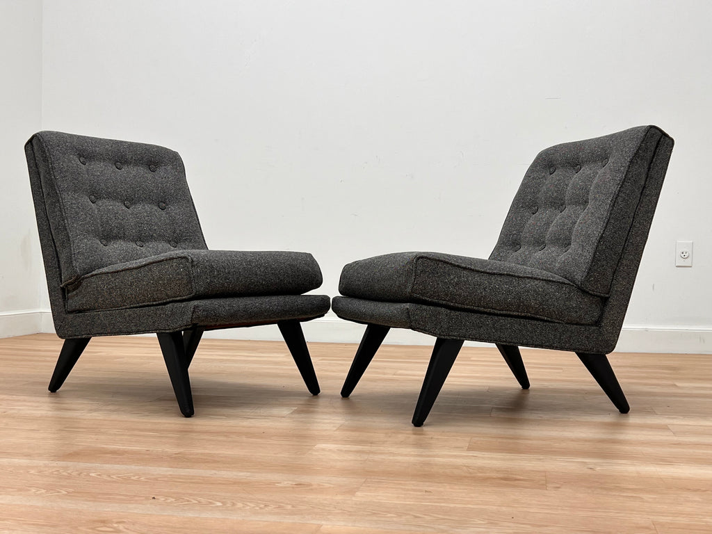 Mid Century Slipper chairs (pair) by E Gomme ltd