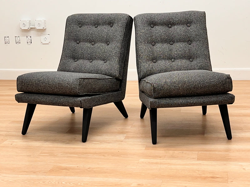 Mid Century Slipper chairs (pair) by Jitona