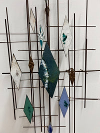 Mid Century "Bowties and Diamonds"  Abstract Metal Wall Art