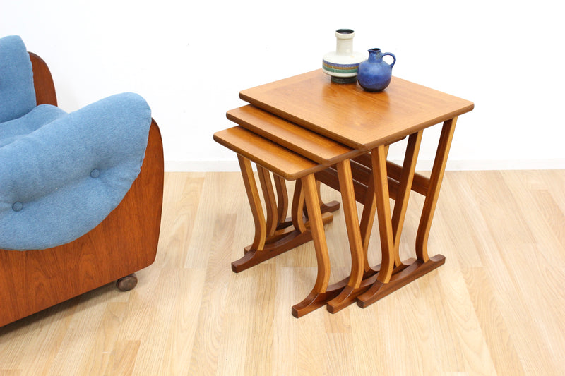 MID CENTURY NEST OF TABLES BY NATHAN FURNITURE