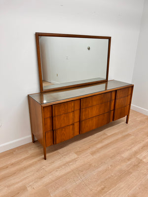 Mid Century Credenza/Mirror by Barney Flagg for Drexel