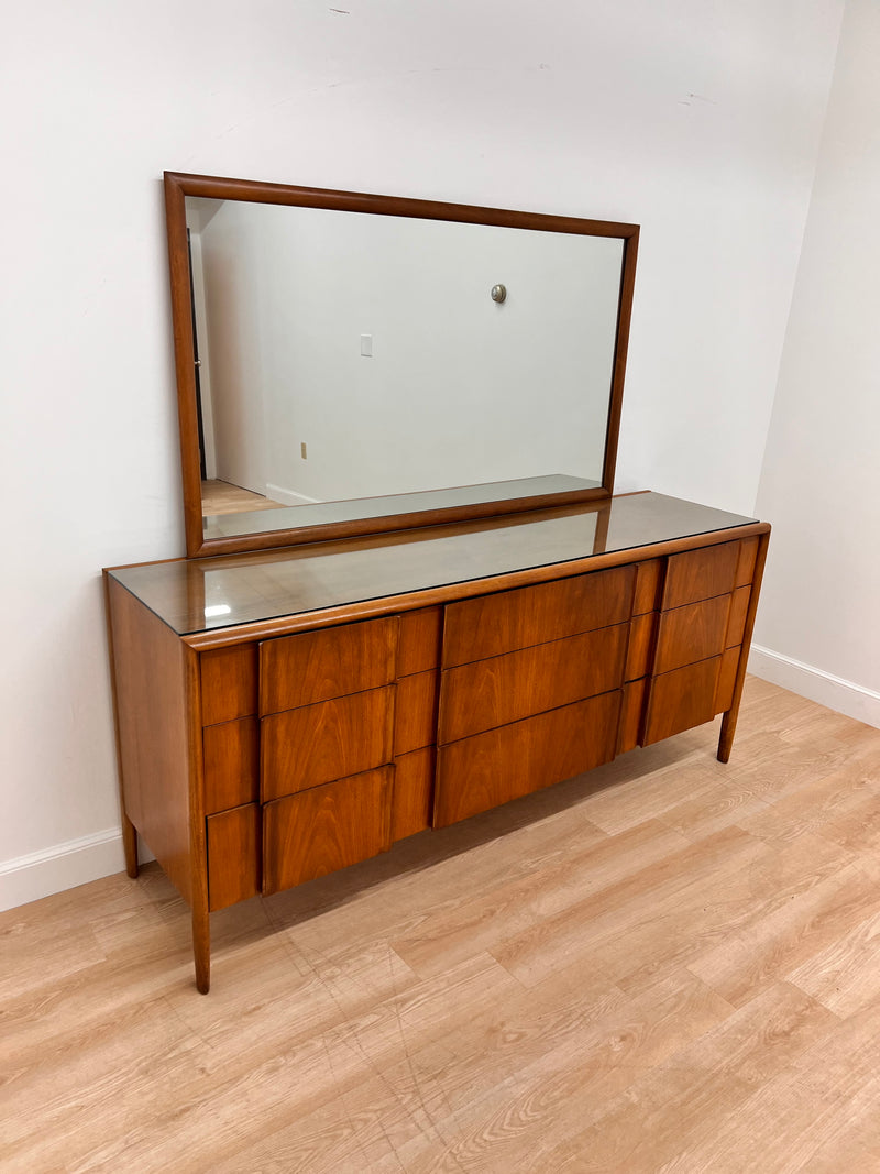 Mid Century Credenza/Mirror by Barney Flagg for Drexel