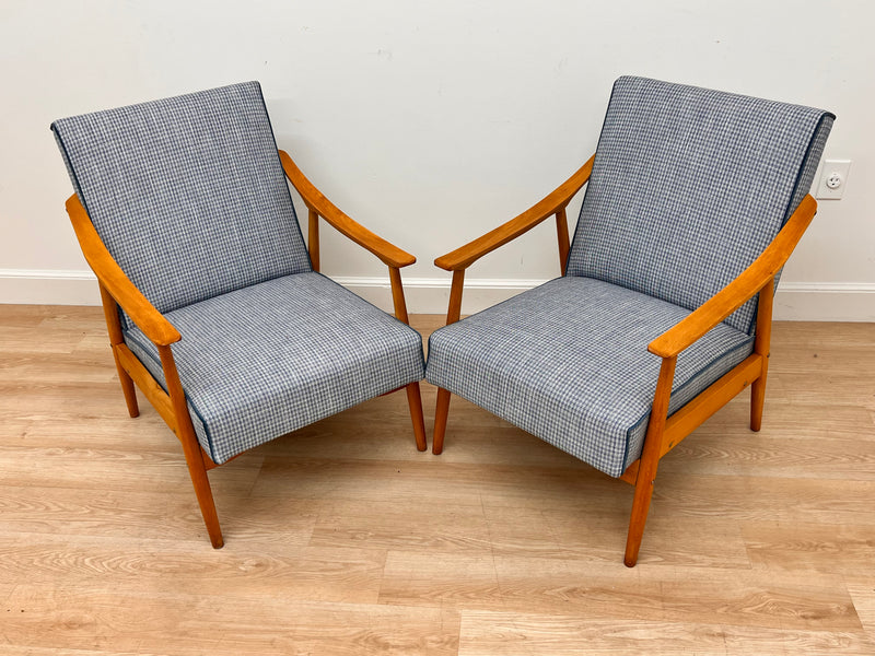 Mid Century Pair of Lounge Chairs by TON