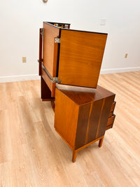 Mid Century Triple Mirror Vanity by Stag Furniture