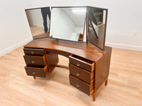Mid Century Triple Mirror Vanity by Stag Furniture