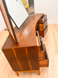 Mid Century Triple Mirror Vanity by Stag Furniture