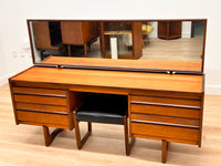 Mid Century Vanity and Stool by William Lawrence of Nottingham