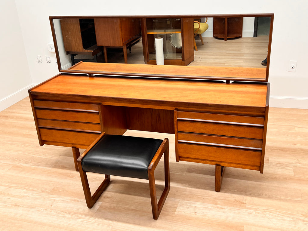 Mid Century Vanity and Stool by William Lawrence of Nottingham