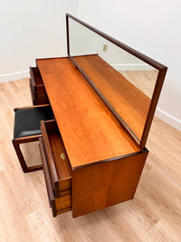 Mid Century Vanity and Stool by William Lawrence of Nottingham