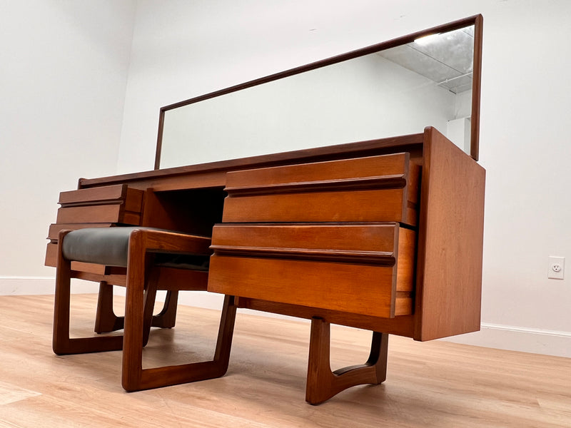 Mid Century Vanity and Stool by William Lawrence of Nottingham