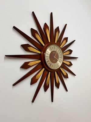 Mid Century Starburst Clock by Spectrum of London