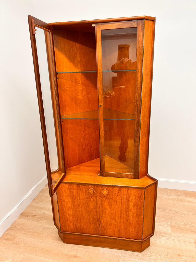 Mid Century Corner China Cabinet by Turnidge of London