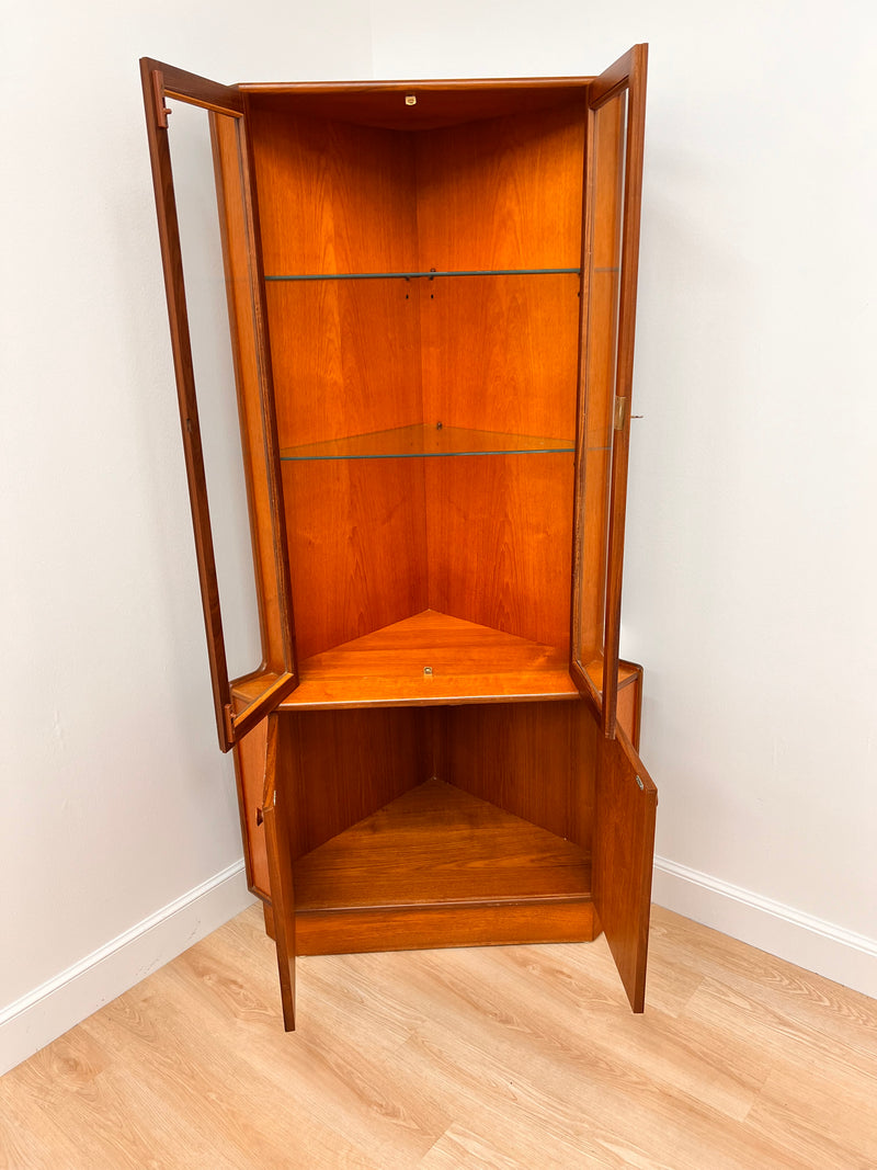 Mid Century Corner China Cabinet by Turnidge of London